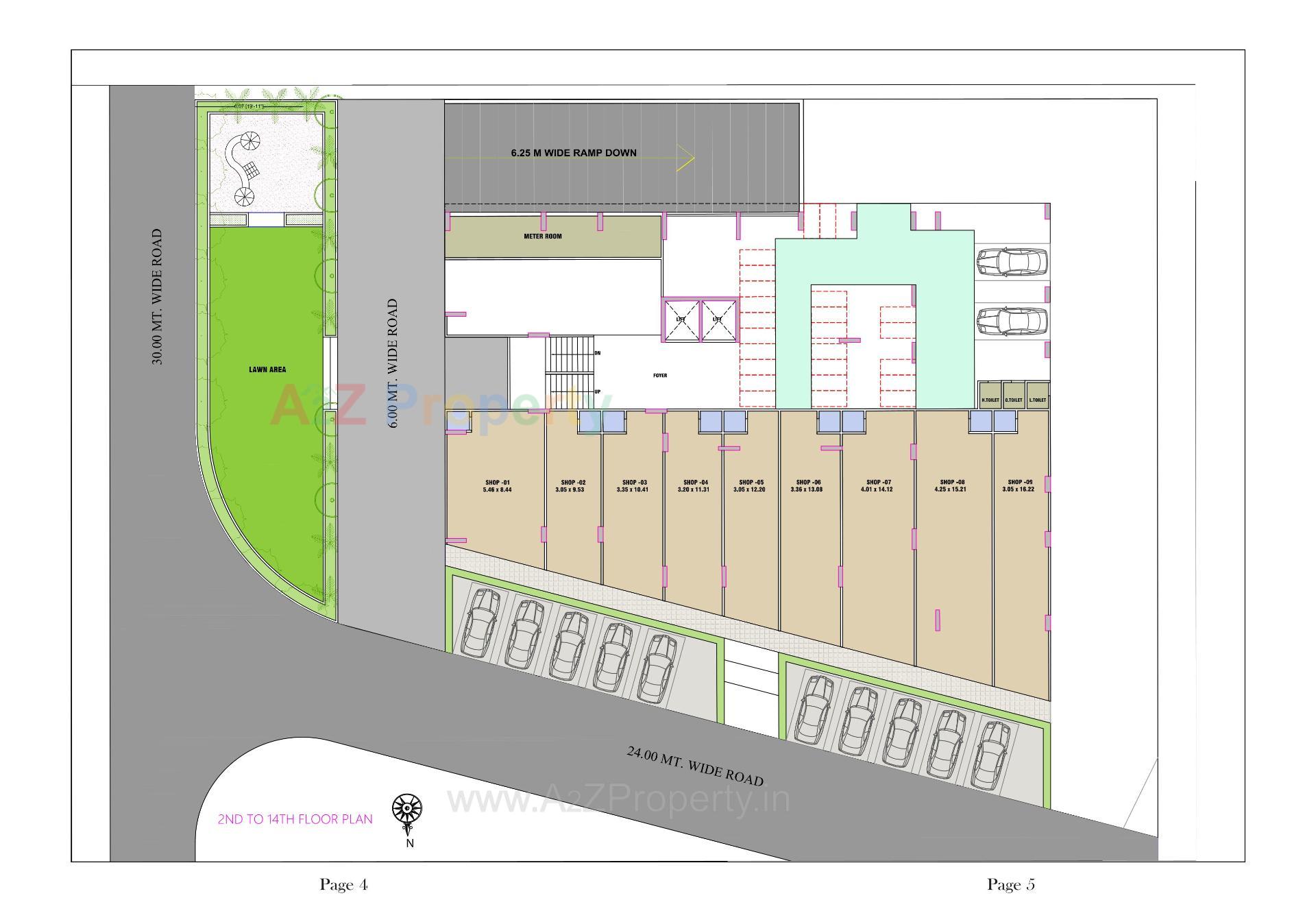 Layout of real estate project Rudra Heights located at Zundal, Gandhinagar, Gujarat