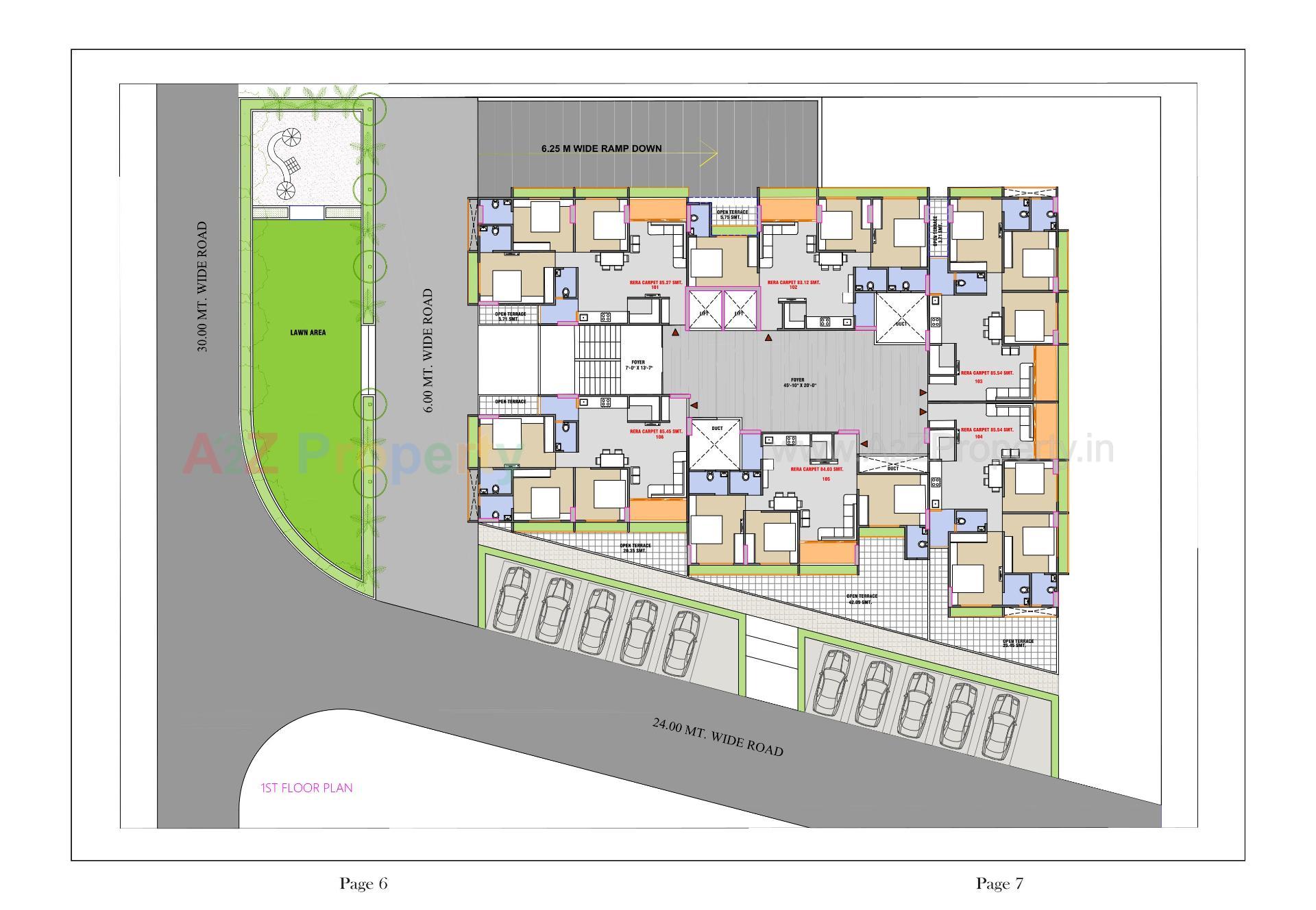 Layout of real estate project Rudra Heights located at Zundal, Gandhinagar, Gujarat