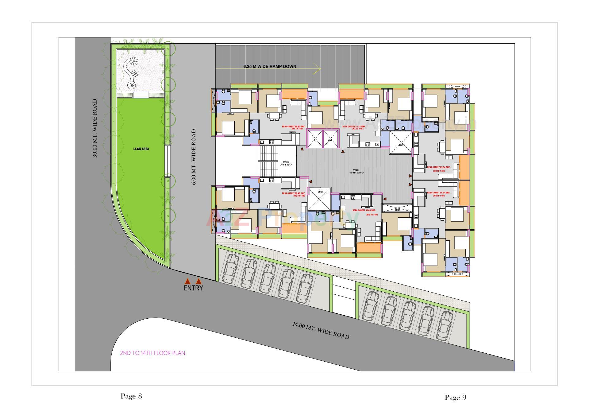 Layout of real estate project Rudra Heights located at Zundal, Gandhinagar, Gujarat