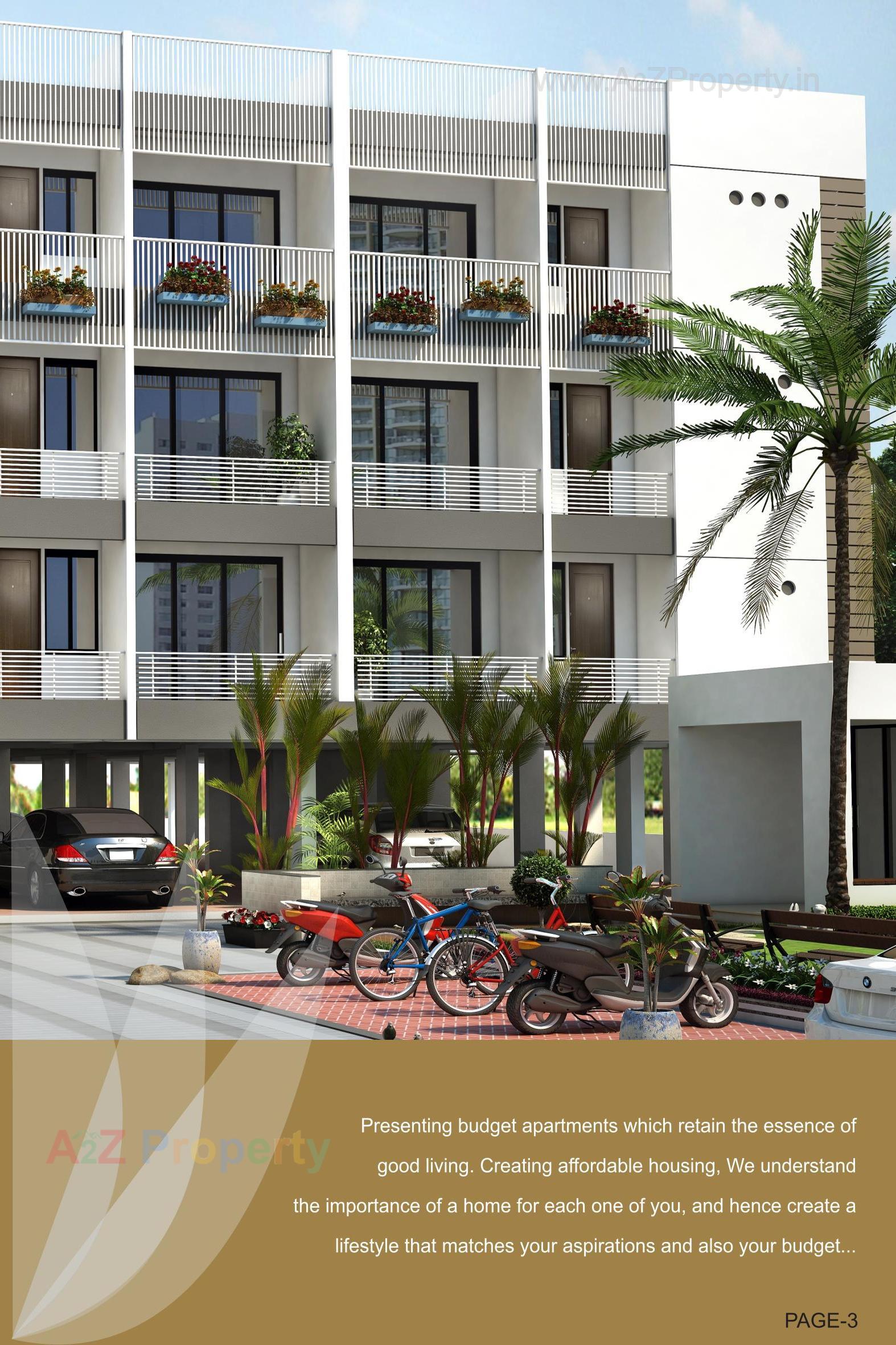 3D Elevation of real estate project Rudra Prayag Avenue Block located at Chiloda, Gandhinagar, Gujarat