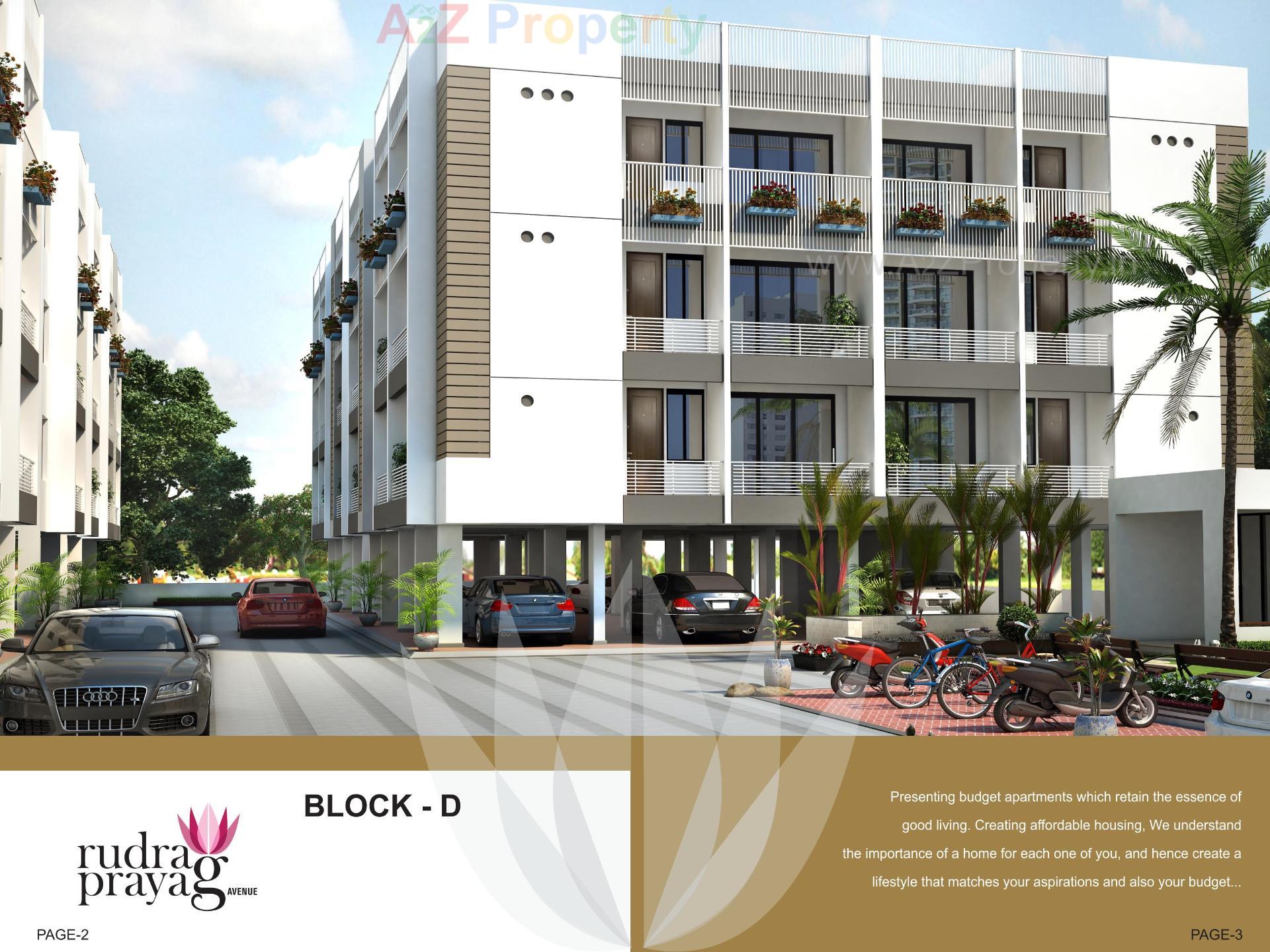 3D Elevation of real estate project Rudra Prayag Avenue Block located at Chiloda, Gandhinagar, Gujarat