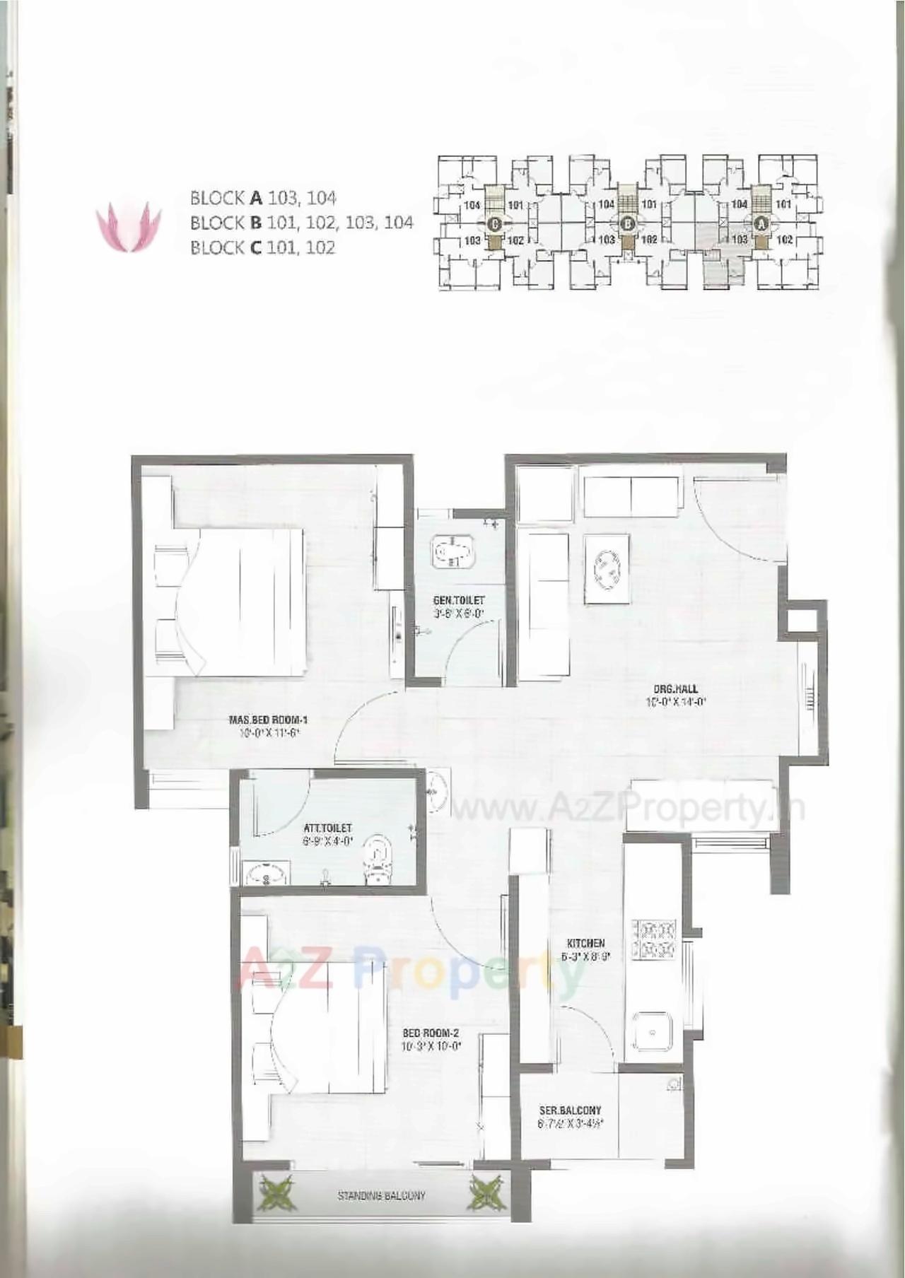 Layout of real estate project Rudra Prayag Avenue located at Chiloda, Gandhinagar, Gujarat