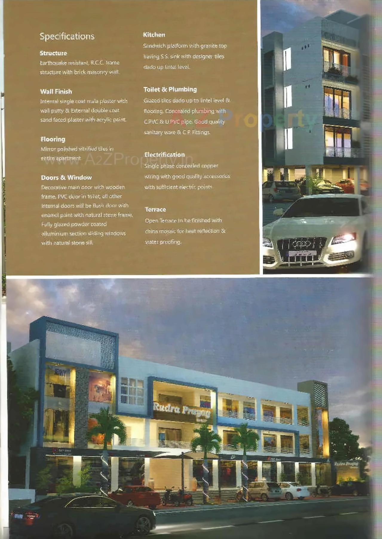 3D Elevation of real estate project Rudra Prayag Avenue located at Chiloda, Gandhinagar, Gujarat