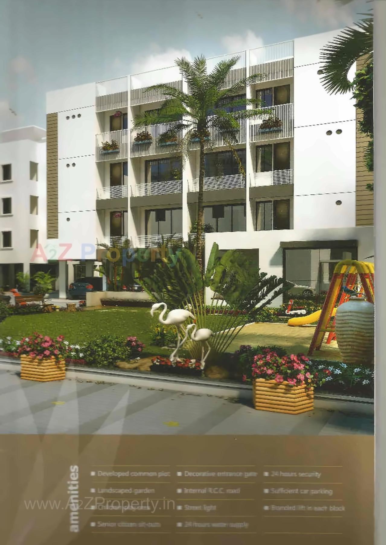 3D Elevation of real estate project Rudra Prayag Avenue located at Chiloda, Gandhinagar, Gujarat