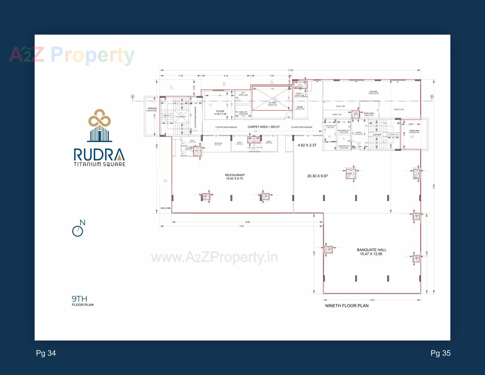 Layout of real estate project Rudra Titanium Square located at Pethapur, Gandhinagar, Gujarat