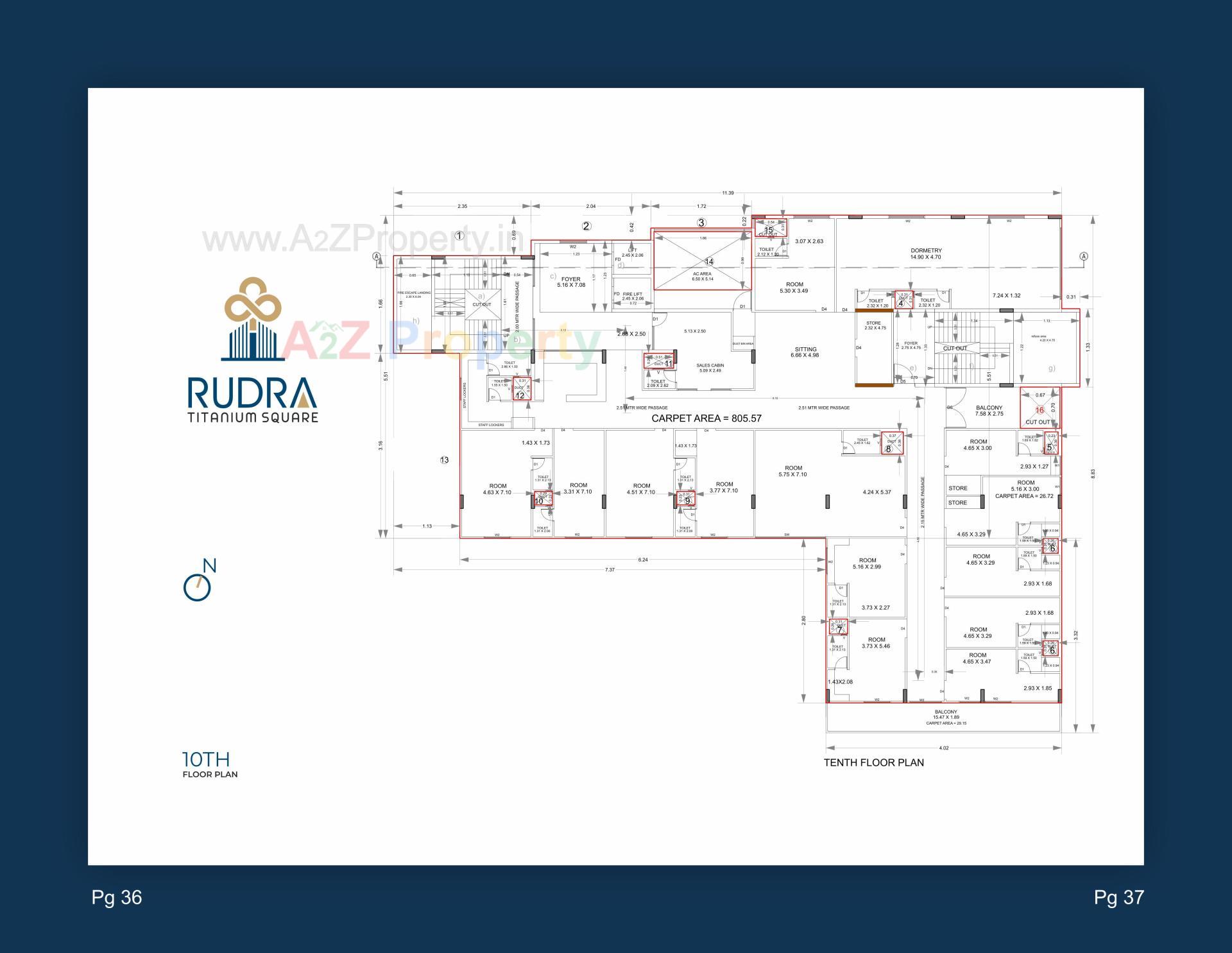 Layout of real estate project Rudra Titanium Square located at Pethapur, Gandhinagar, Gujarat