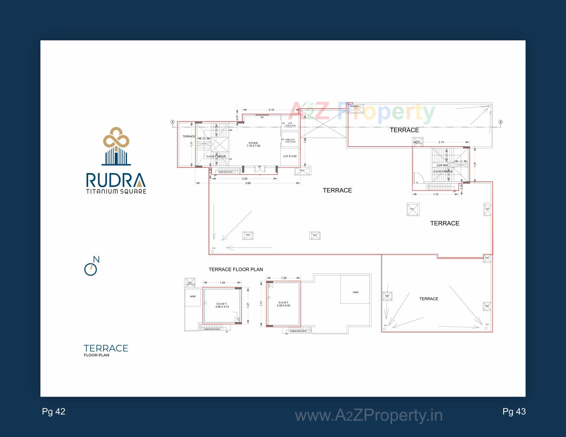 Layout of real estate project Rudra Titanium Square located at Pethapur, Gandhinagar, Gujarat