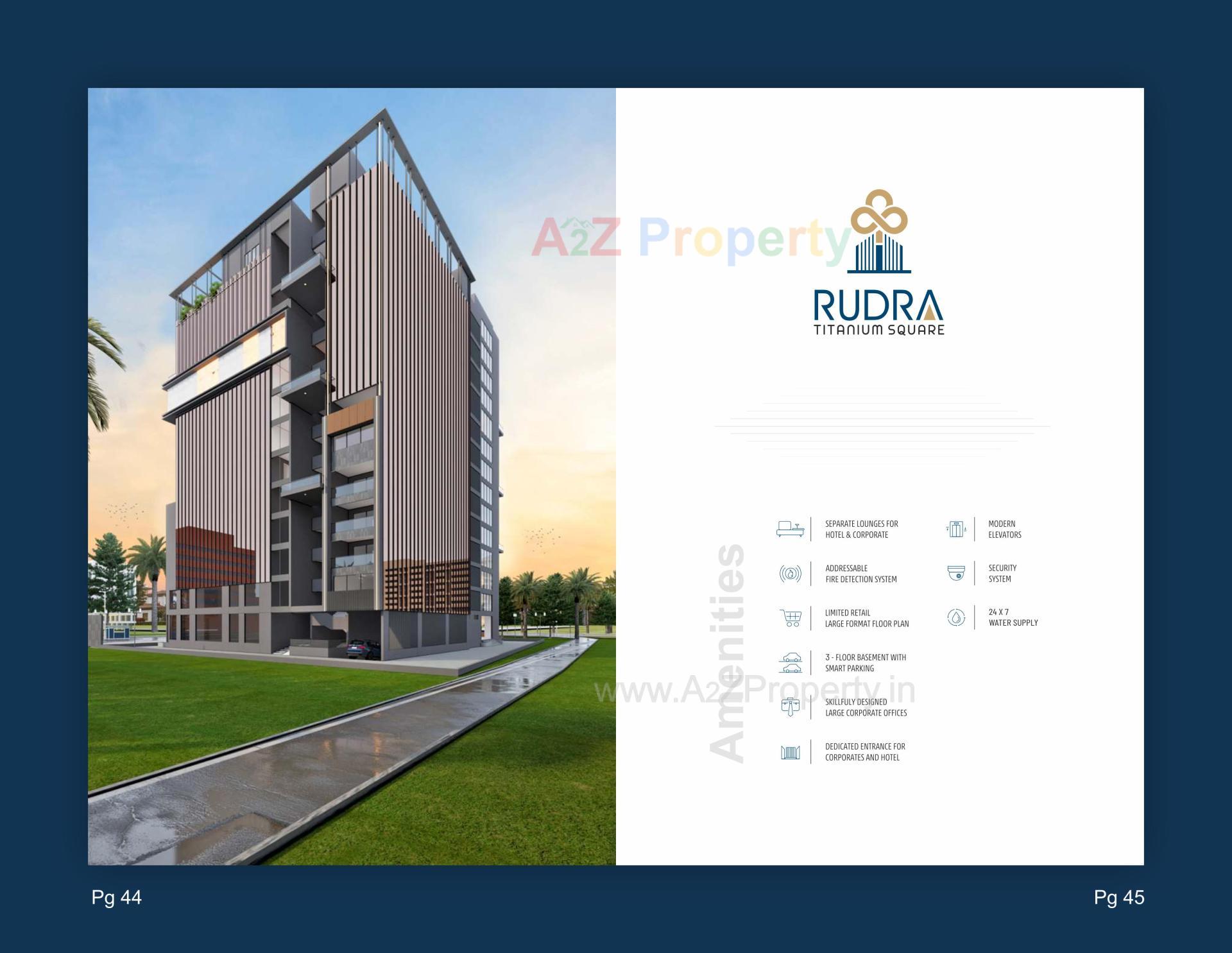 3D Elevation of real estate project Rudra Titanium Square located at Pethapur, Gandhinagar, Gujarat