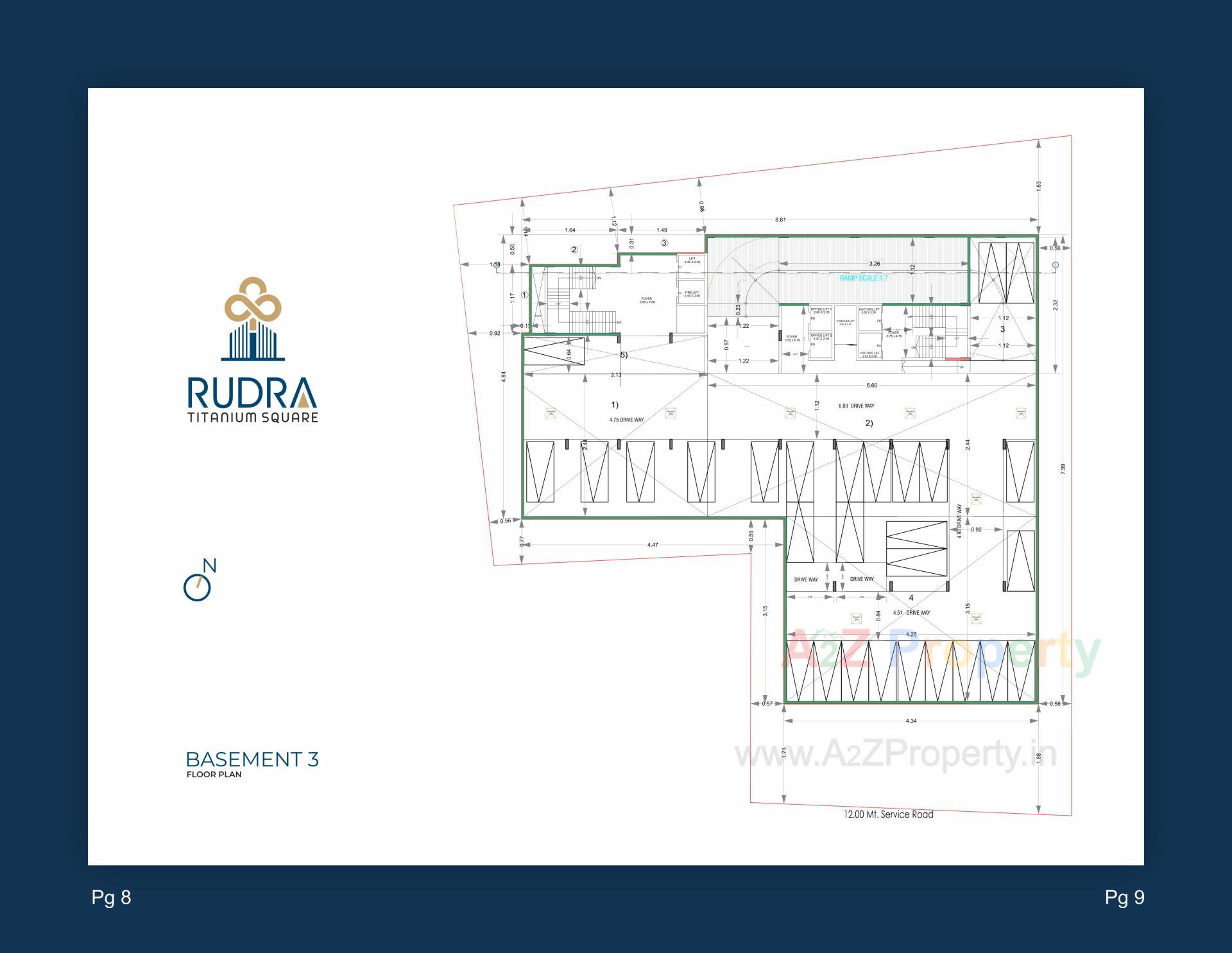 Layout of real estate project Rudra Titanium Square located at Pethapur, Gandhinagar, Gujarat
