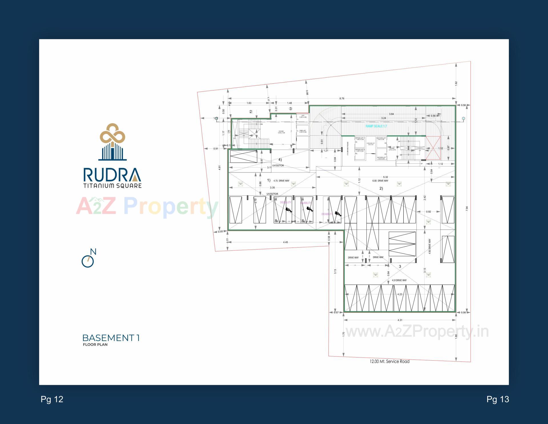 Layout of real estate project Rudra Titanium Square located at Pethapur, Gandhinagar, Gujarat