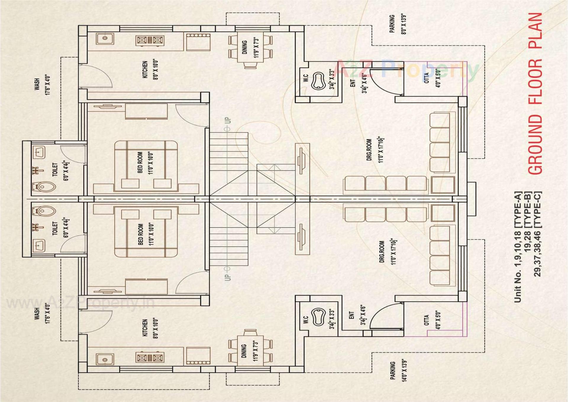 Layout of real estate project Rudra Villa located at Kalol, Gandhinagar, Gujarat