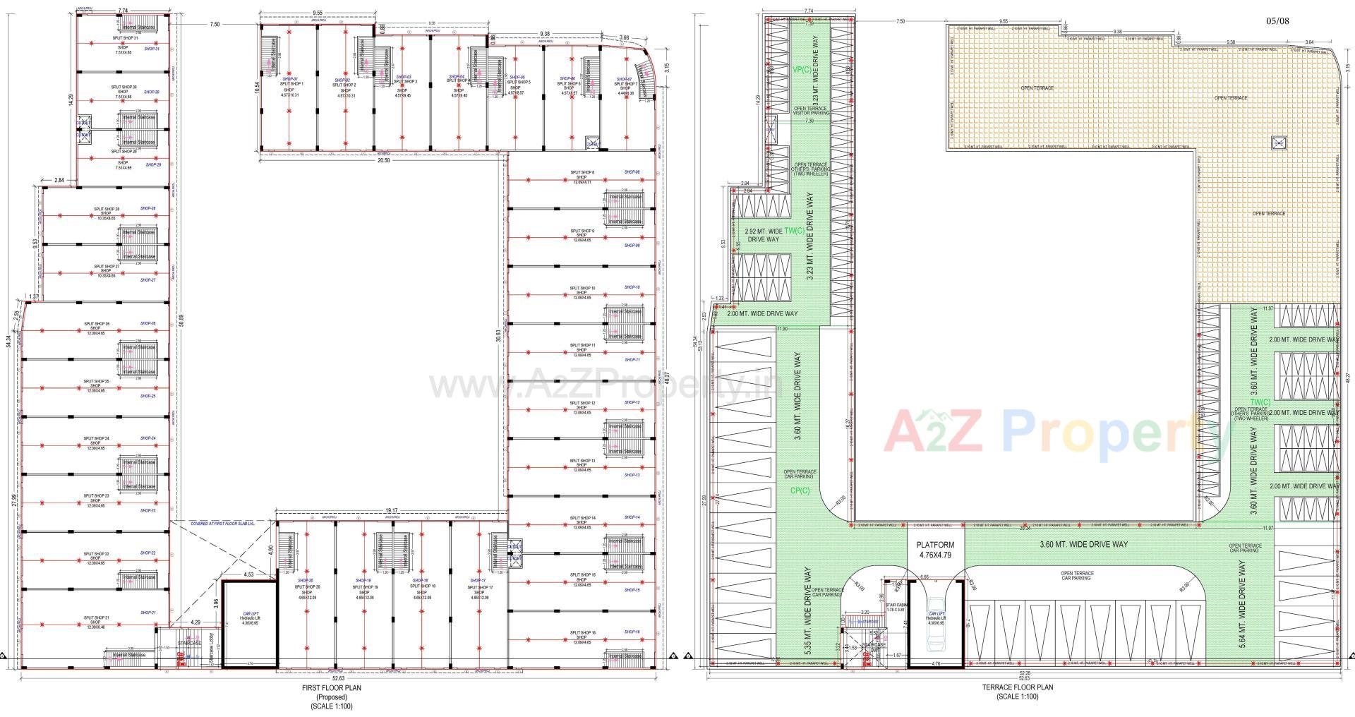 Layout of real estate project Rudraksh Business Hub located at Vadsar, Gandhinagar, Gujarat