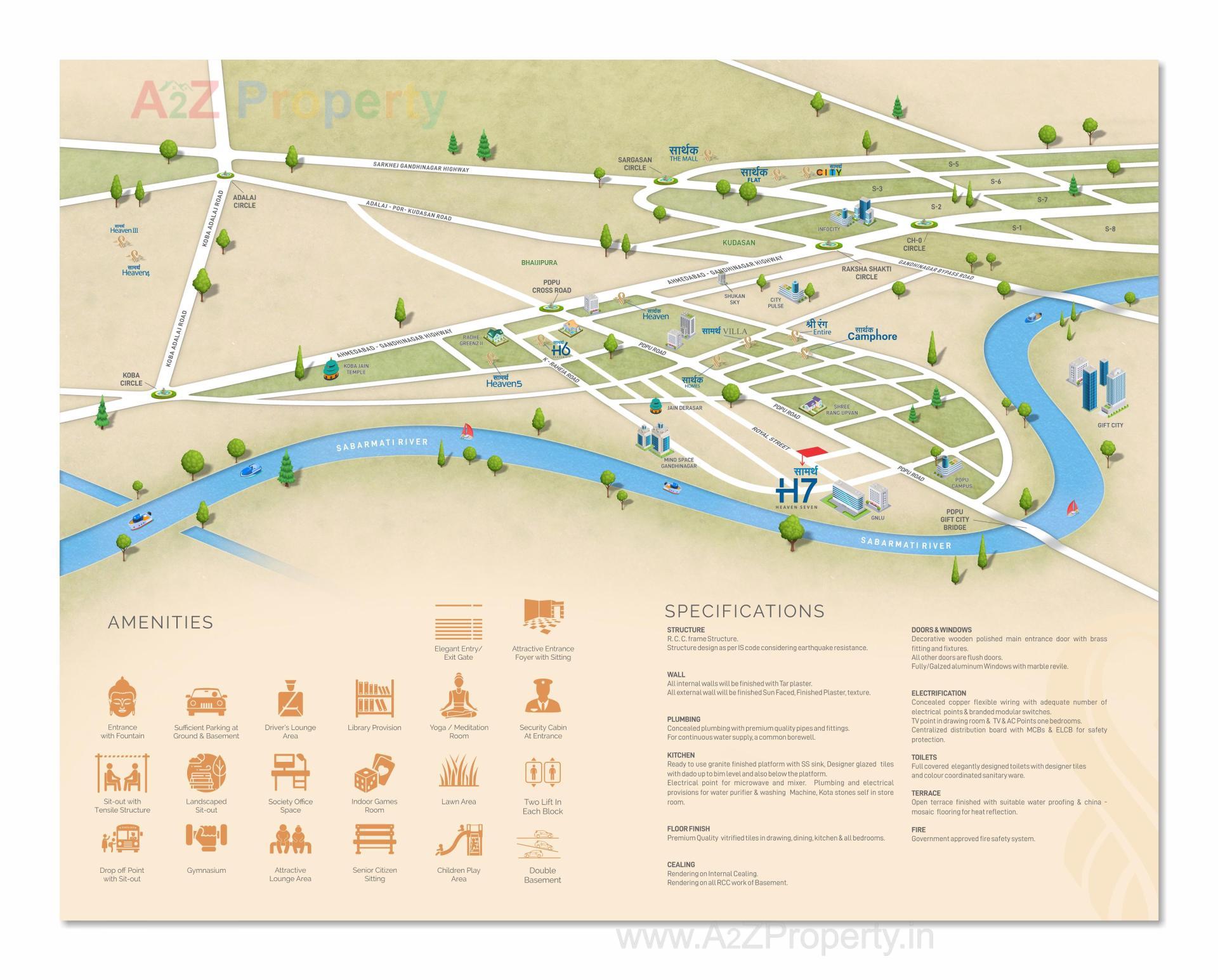 of real estate project Saamarth located at Koba--raysan, Gandhinagar, Gujarat