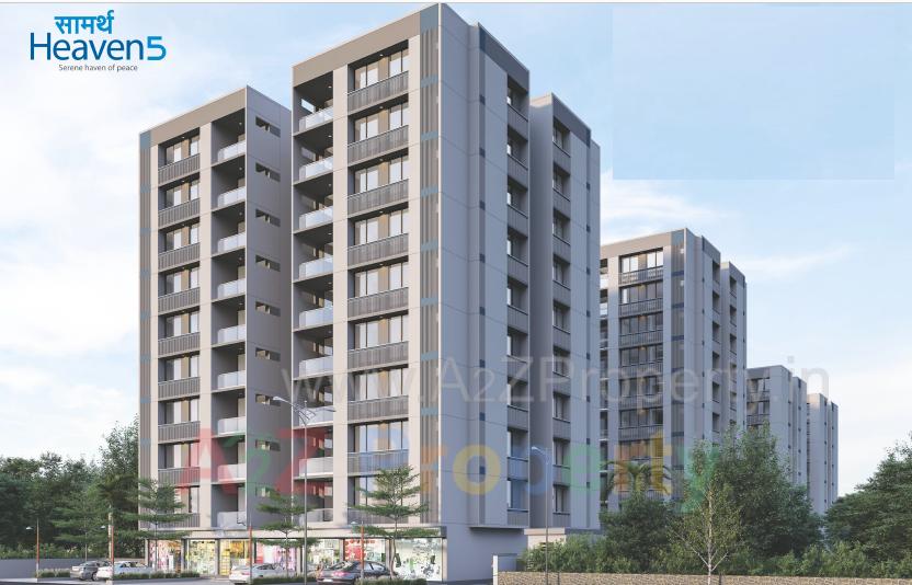 3D Elevation of real estate project Saamarth Heaven located at Koba, Gandhinagar, Gujarat