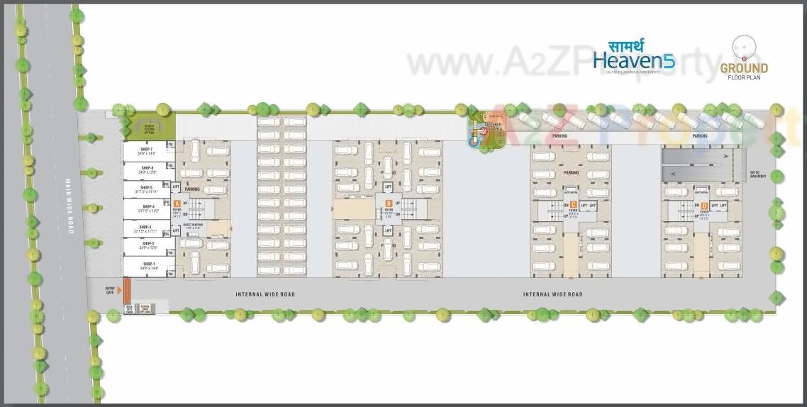 Layout of real estate project Saamarth Heaven located at Koba, Gandhinagar, Gujarat