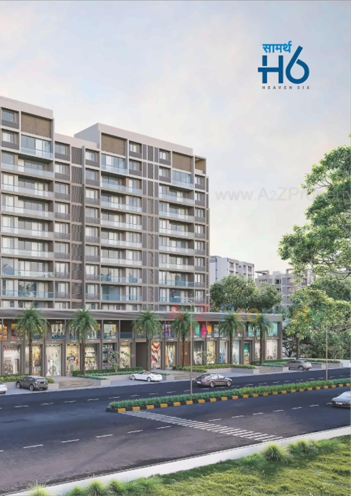 3D Elevation of real estate project Saamarth Heaven located at Gandhinagar, Gandhinagar, Gujarat