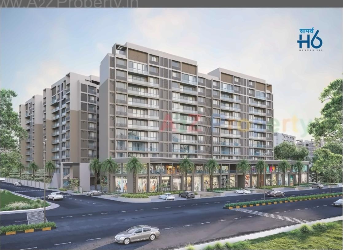 3D Elevation of real estate project Saamarth Heaven located at Gandhinagar, Gandhinagar, Gujarat