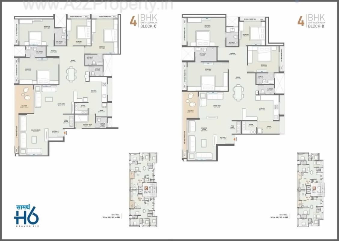 Layout of real estate project Saamarth Heaven located at Gandhinagar, Gandhinagar, Gujarat