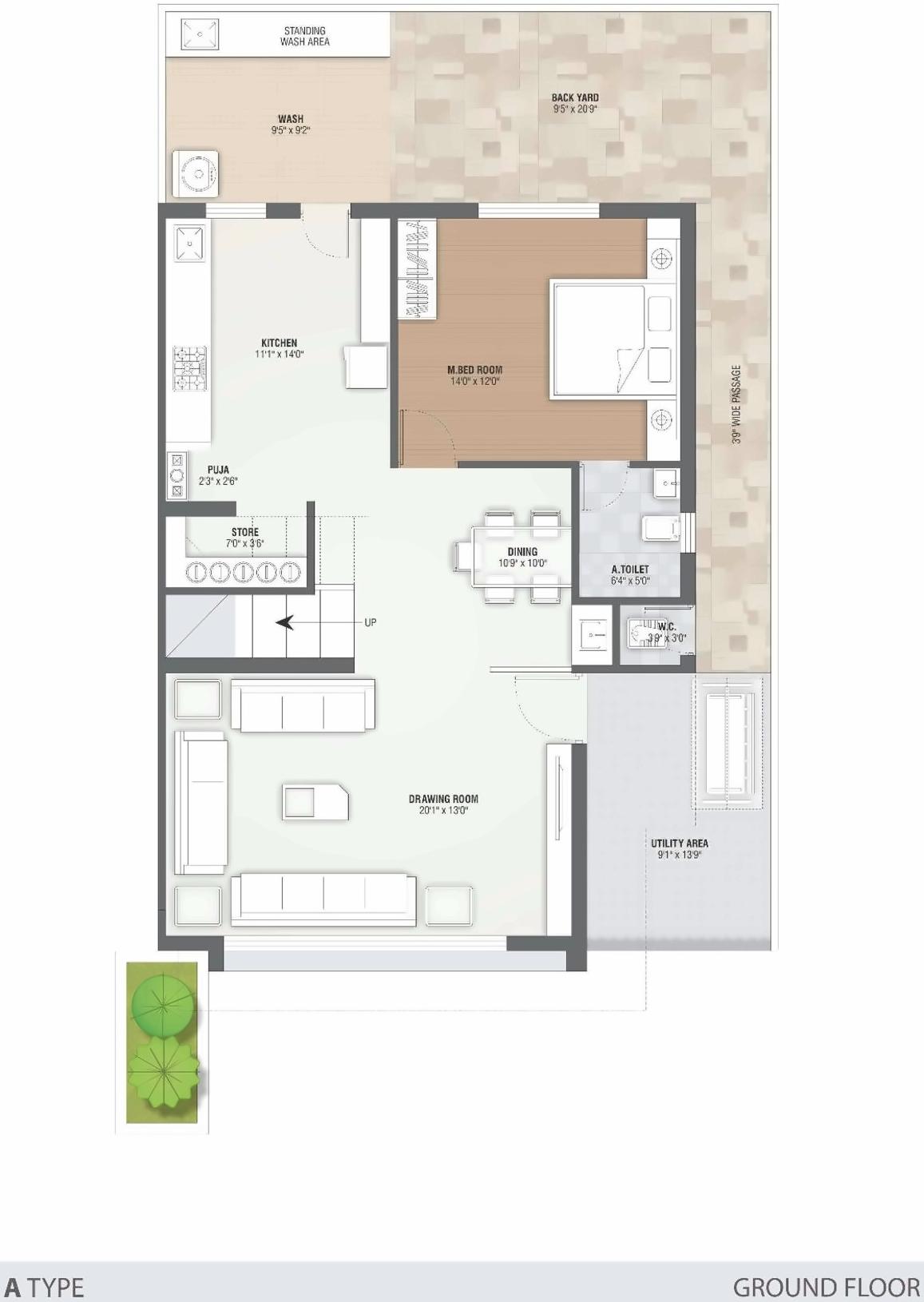 Layout of real estate project Saamarth Villa located at Raisan, Gandhinagar, Gujarat