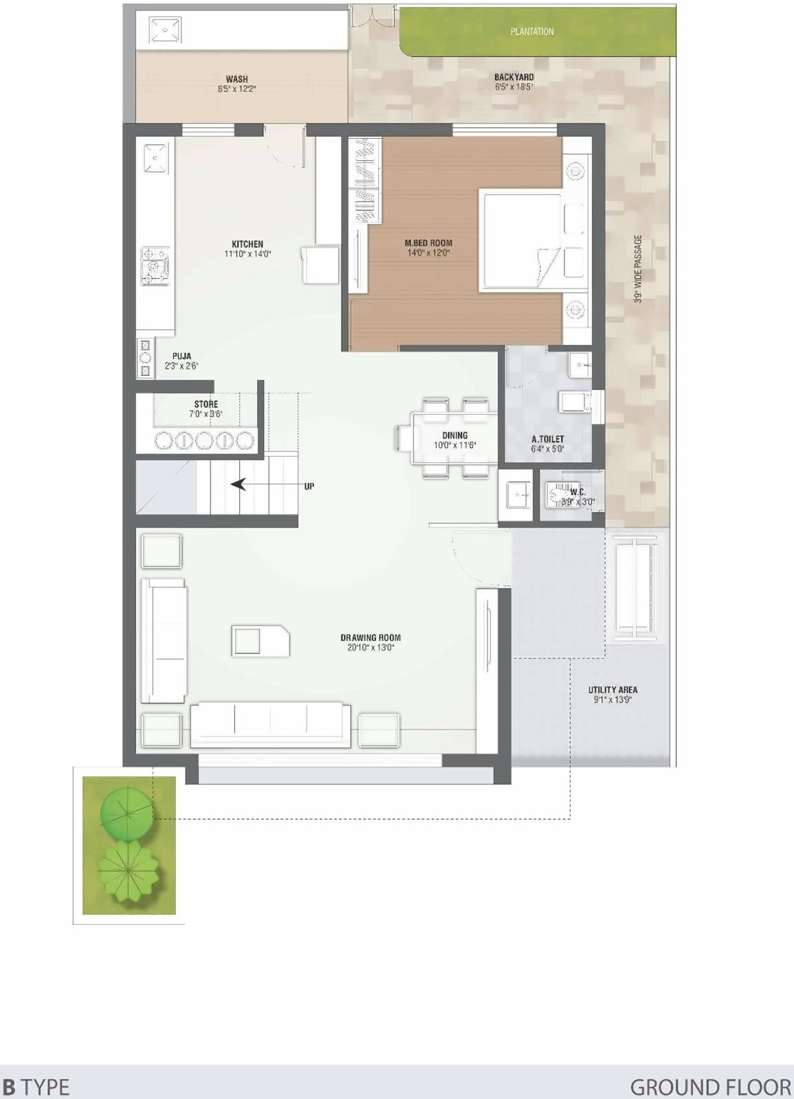 Layout of real estate project Saamarth Villa located at Raisan, Gandhinagar, Gujarat