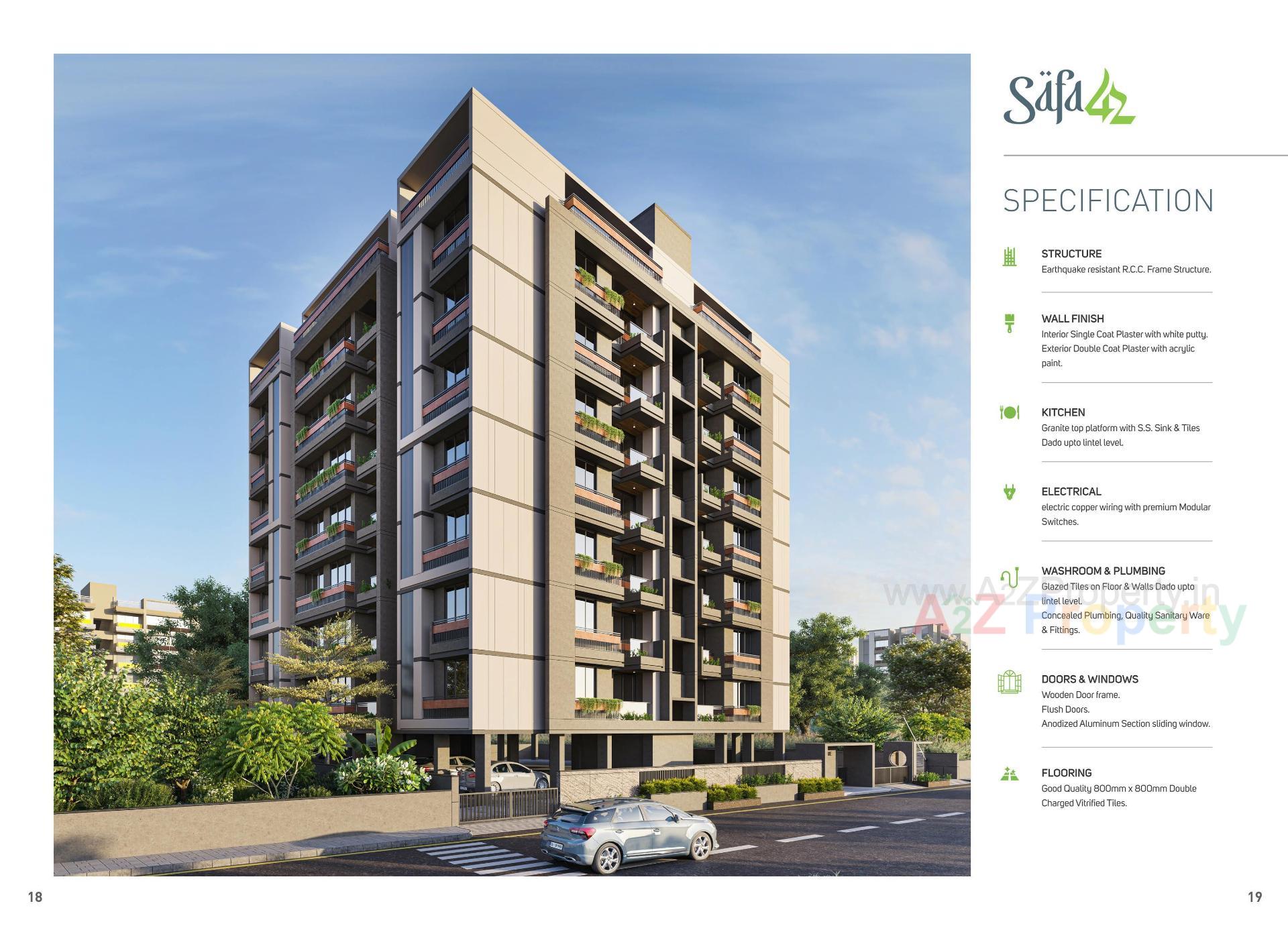 3D Elevation of real estate project Safa located at Vavol, Gandhinagar, Gujarat