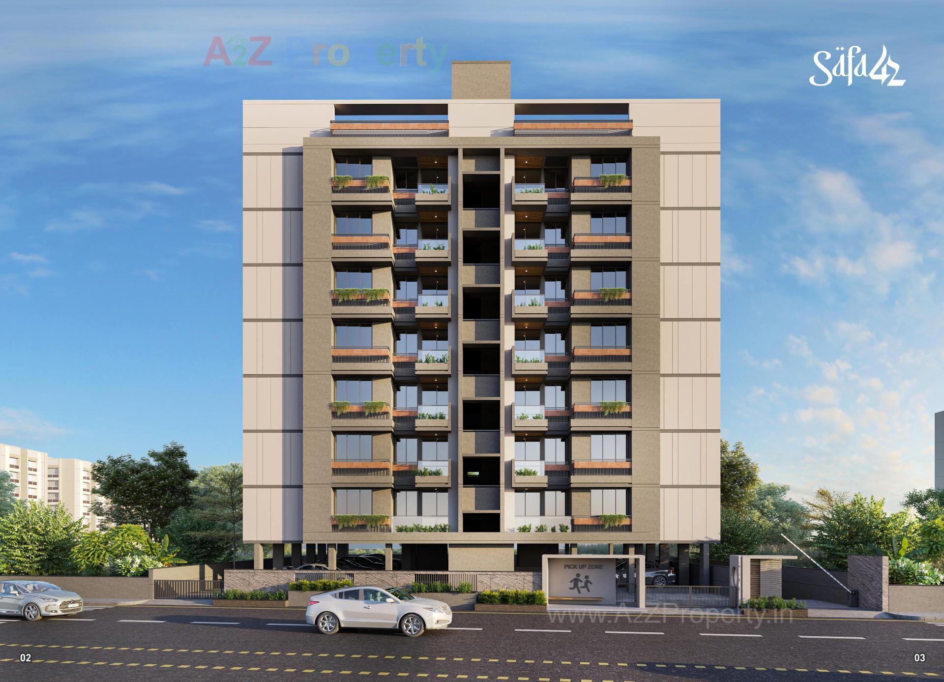 3D Elevation of real estate project Safa located at Vavol, Gandhinagar, Gujarat