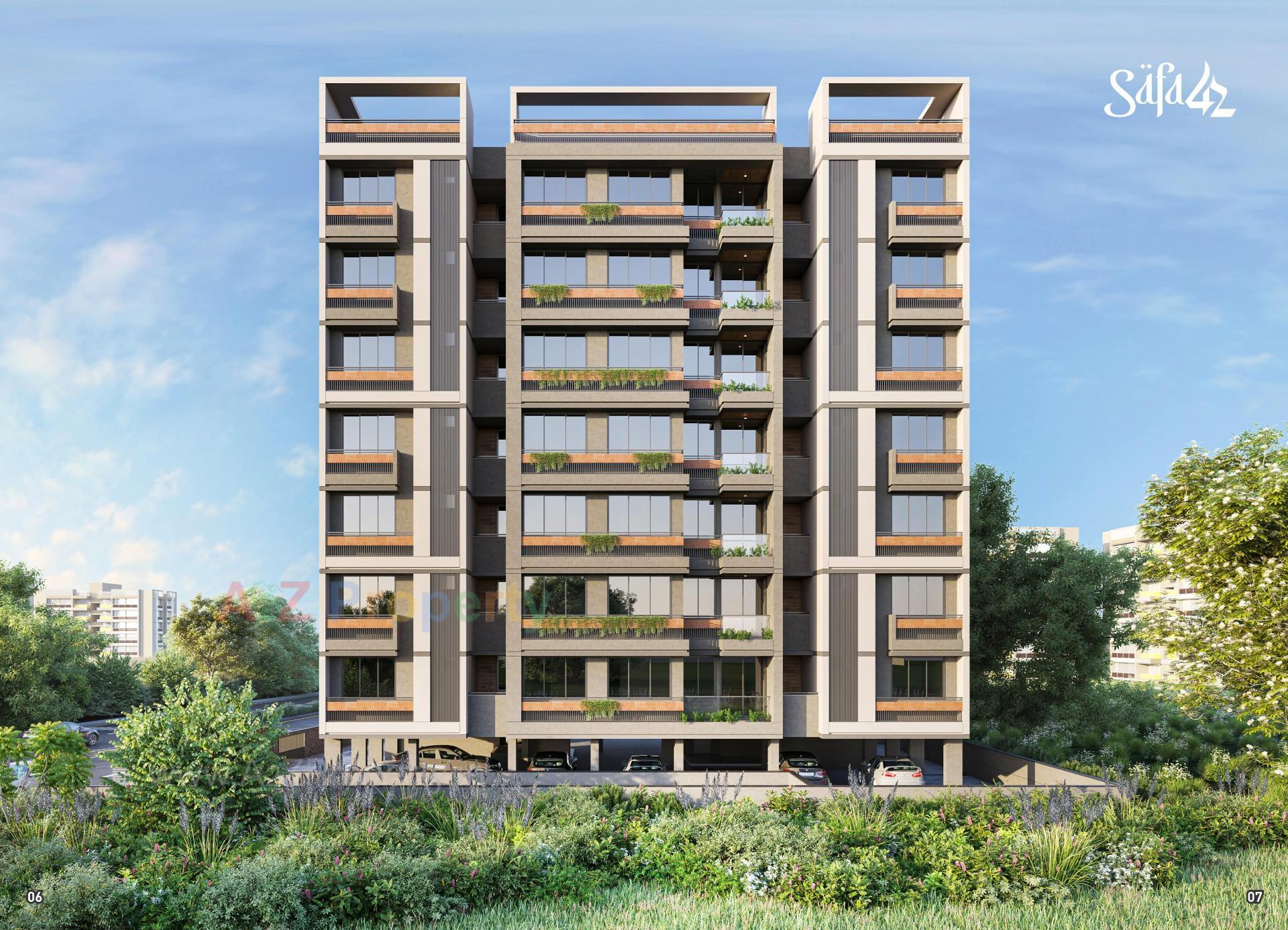 3D Elevation of real estate project Safa located at Vavol, Gandhinagar, Gujarat