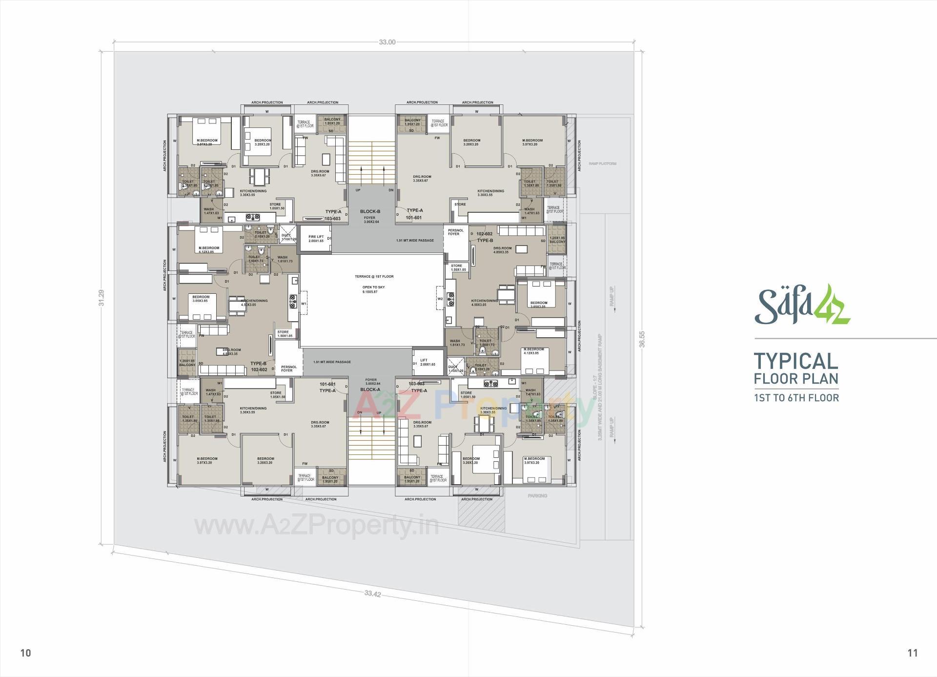 Layout of real estate project Safa located at Vavol, Gandhinagar, Gujarat