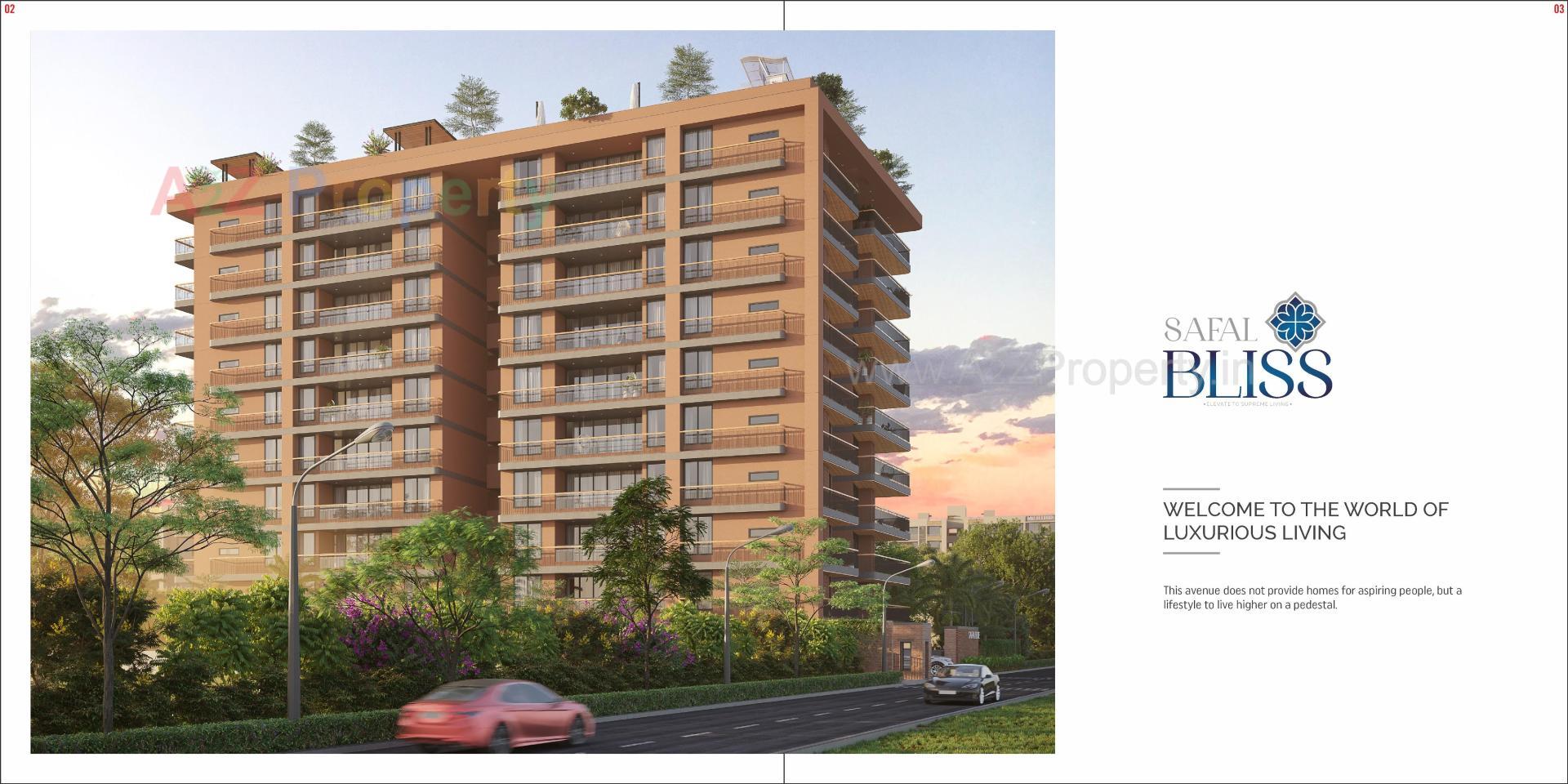 3D Elevation of real estate project Safal Bliss located at Koba, Gandhinagar, Gujarat