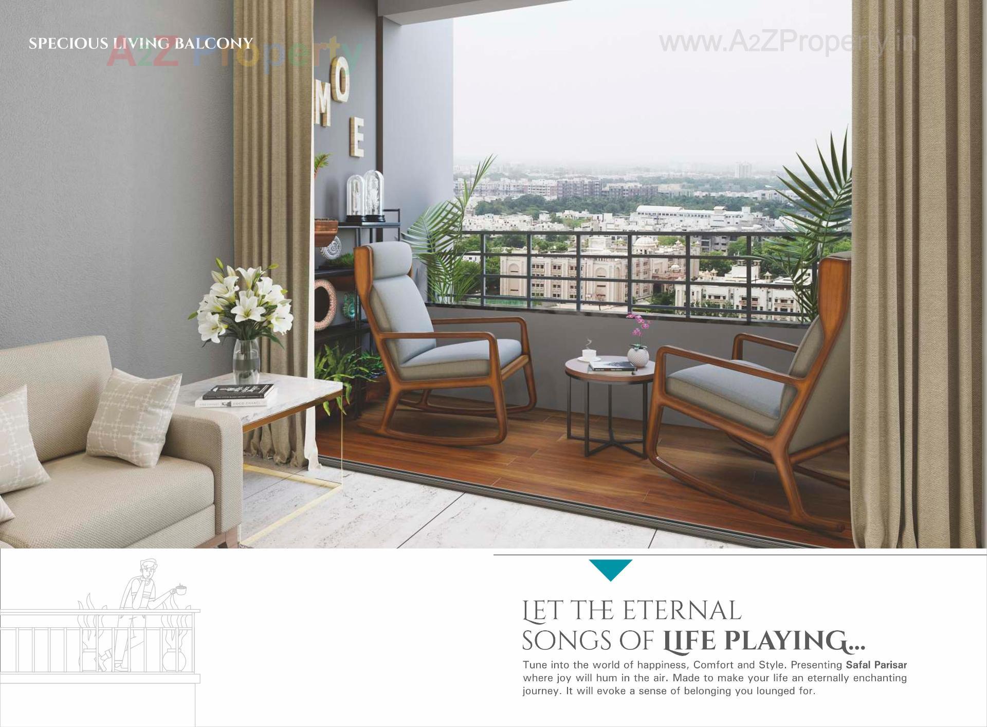 3D Elevation of real estate project Safal Parisar located at Vavol, Gandhinagar, Gujarat