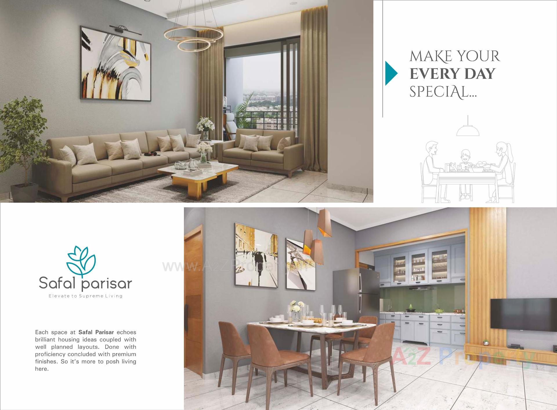 3D Elevation of real estate project Safal Parisar located at Vavol, Gandhinagar, Gujarat