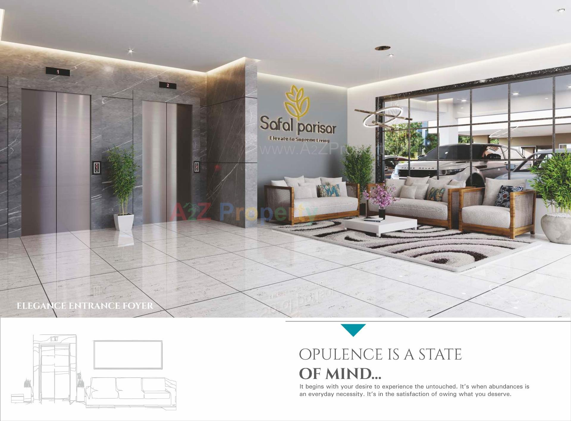 3D Elevation of real estate project Safal Parisar located at Vavol, Gandhinagar, Gujarat