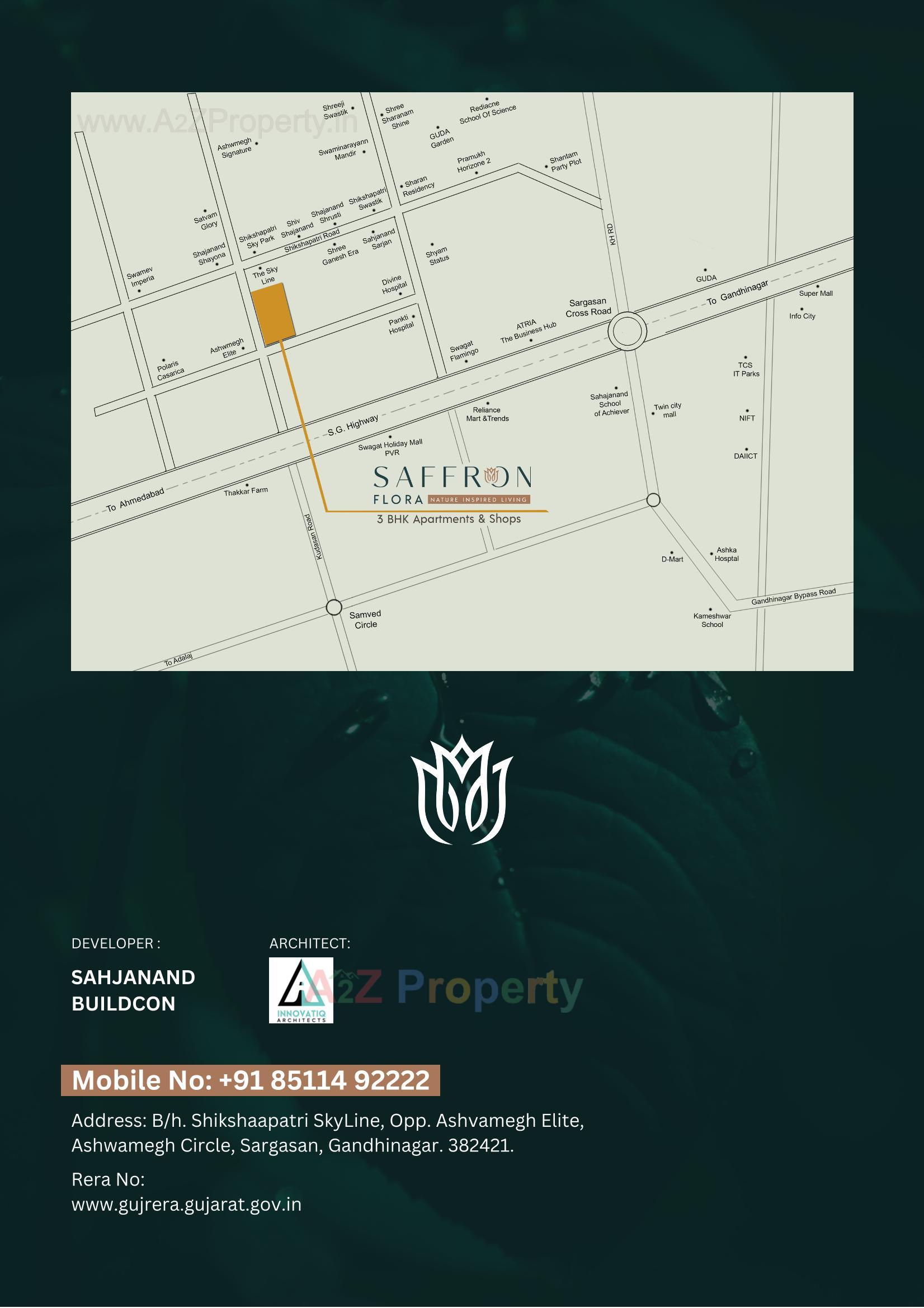  of real estate project Saffron Flora located at Gandhinagar, Gandhinagar, Gujarat