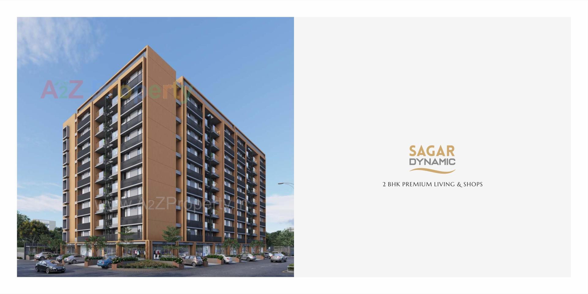 3D Elevation of real estate project Sagar Dynamic located at Kudasan, Gandhinagar, Gujarat