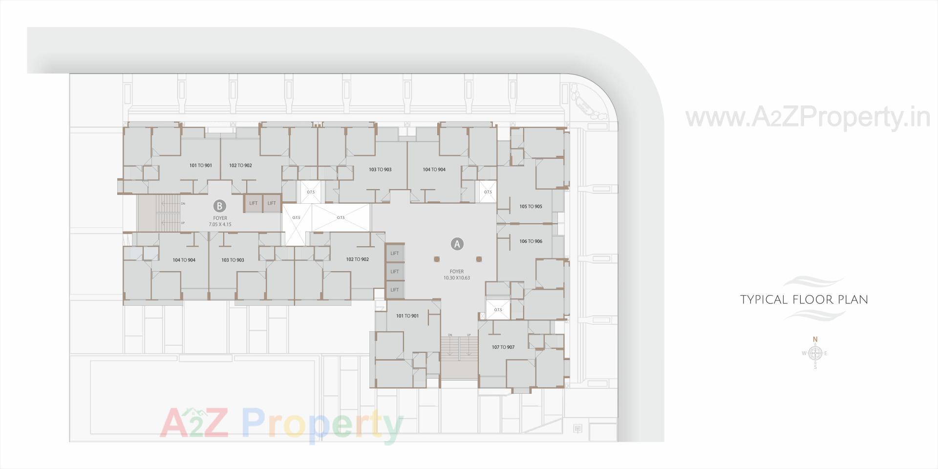 Layout of real estate project Sagar Dynamic located at Kudasan, Gandhinagar, Gujarat