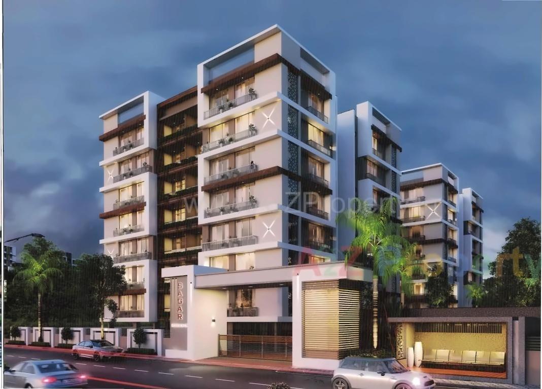 3D Elevation of real estate project Sagar Residency located at Raisan, Gandhinagar, Gujarat
