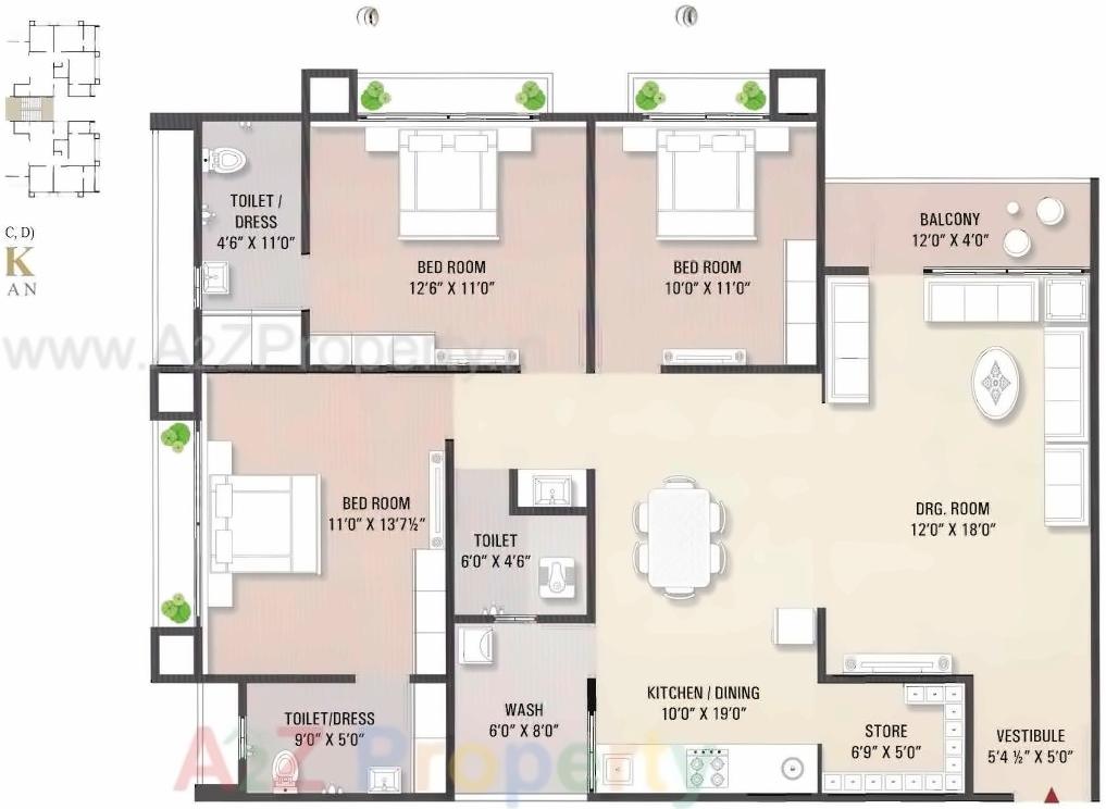 Layout of real estate project Sagar Residency located at Raisan, Gandhinagar, Gujarat