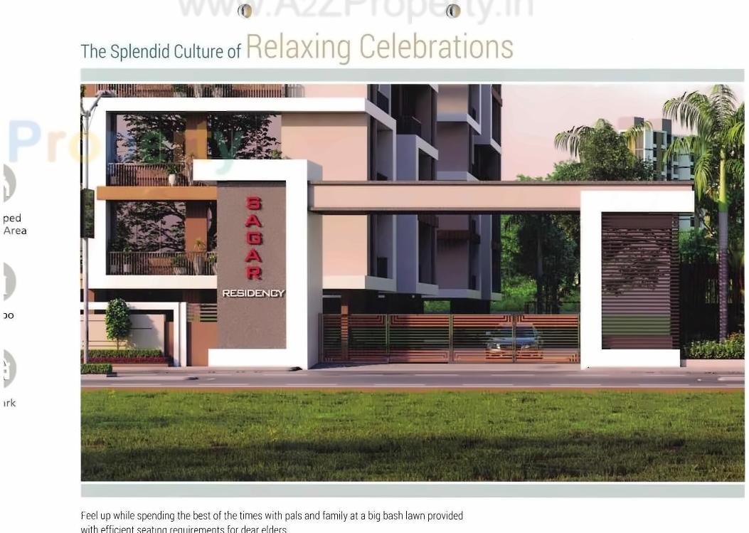 3D Elevation of real estate project Sagar Residency located at Raisan, Gandhinagar, Gujarat