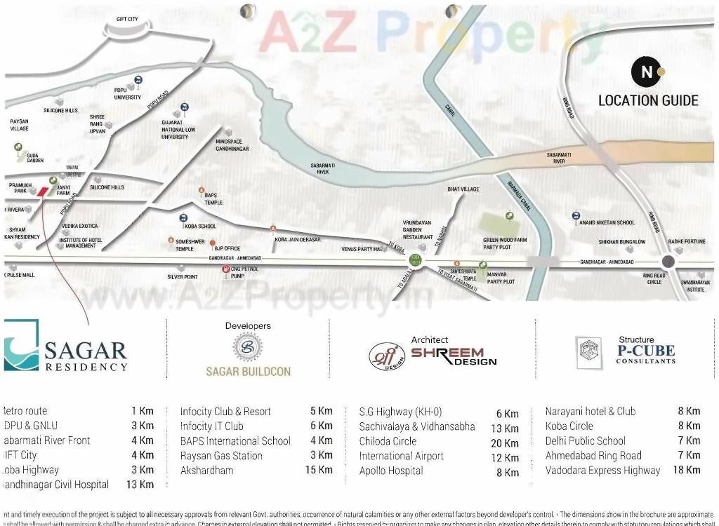  of real estate project Sagar Residency located at Raisan, Gandhinagar, Gujarat