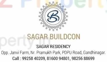  of real estate project Sagar Residency located at Raisan, Gandhinagar, Gujarat