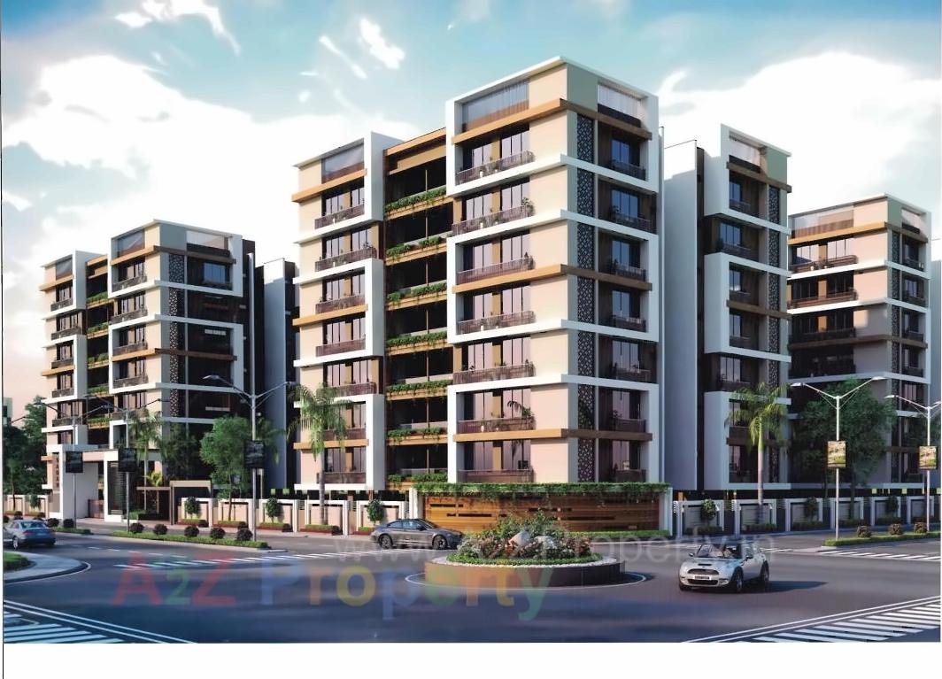 3D Elevation of real estate project Sagar Residency located at Raisan, Gandhinagar, Gujarat