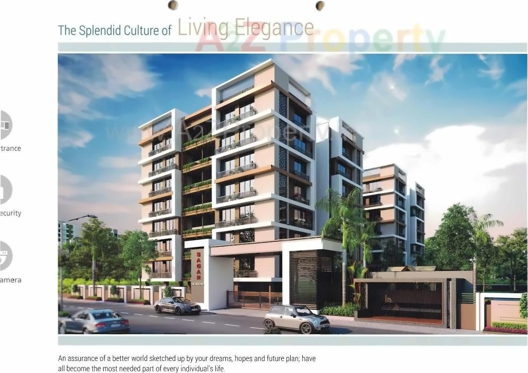 3D Elevation of real estate project Sagar Residency located at Raisan, Gandhinagar, Gujarat