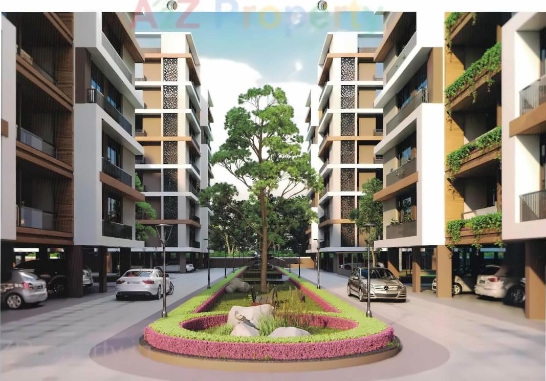 3D Elevation of real estate project Sagar Residency located at Raisan, Gandhinagar, Gujarat