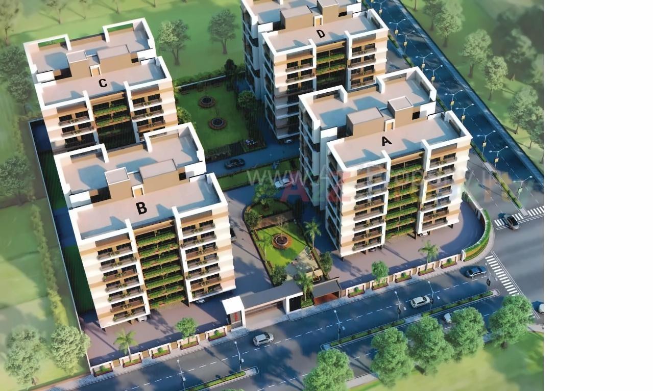 3D Elevation of real estate project Sagar Residency located at Raisan, Gandhinagar, Gujarat
