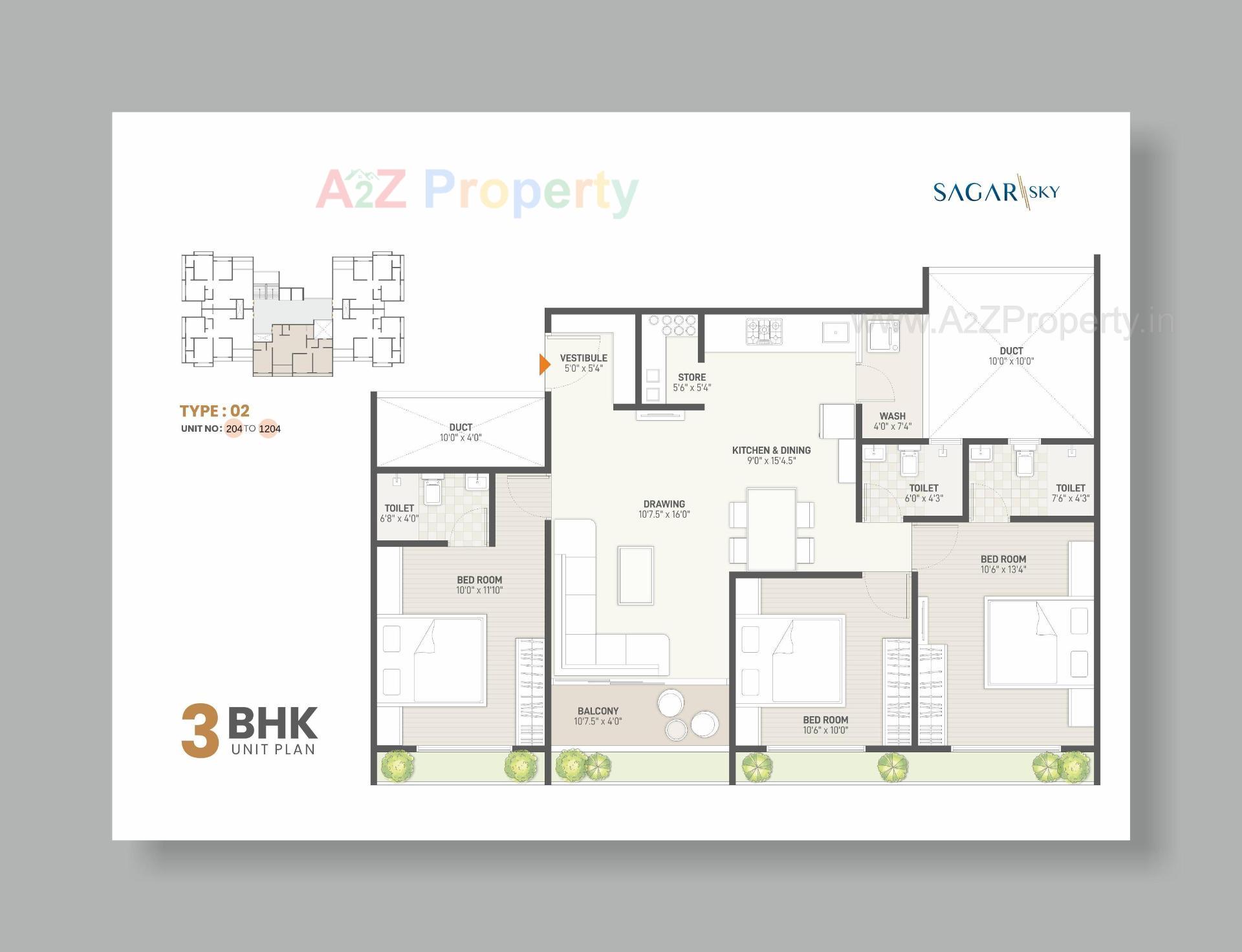 Layout of real estate project Sagar Sky located at Gandhinagar, Gandhinagar, Gujarat