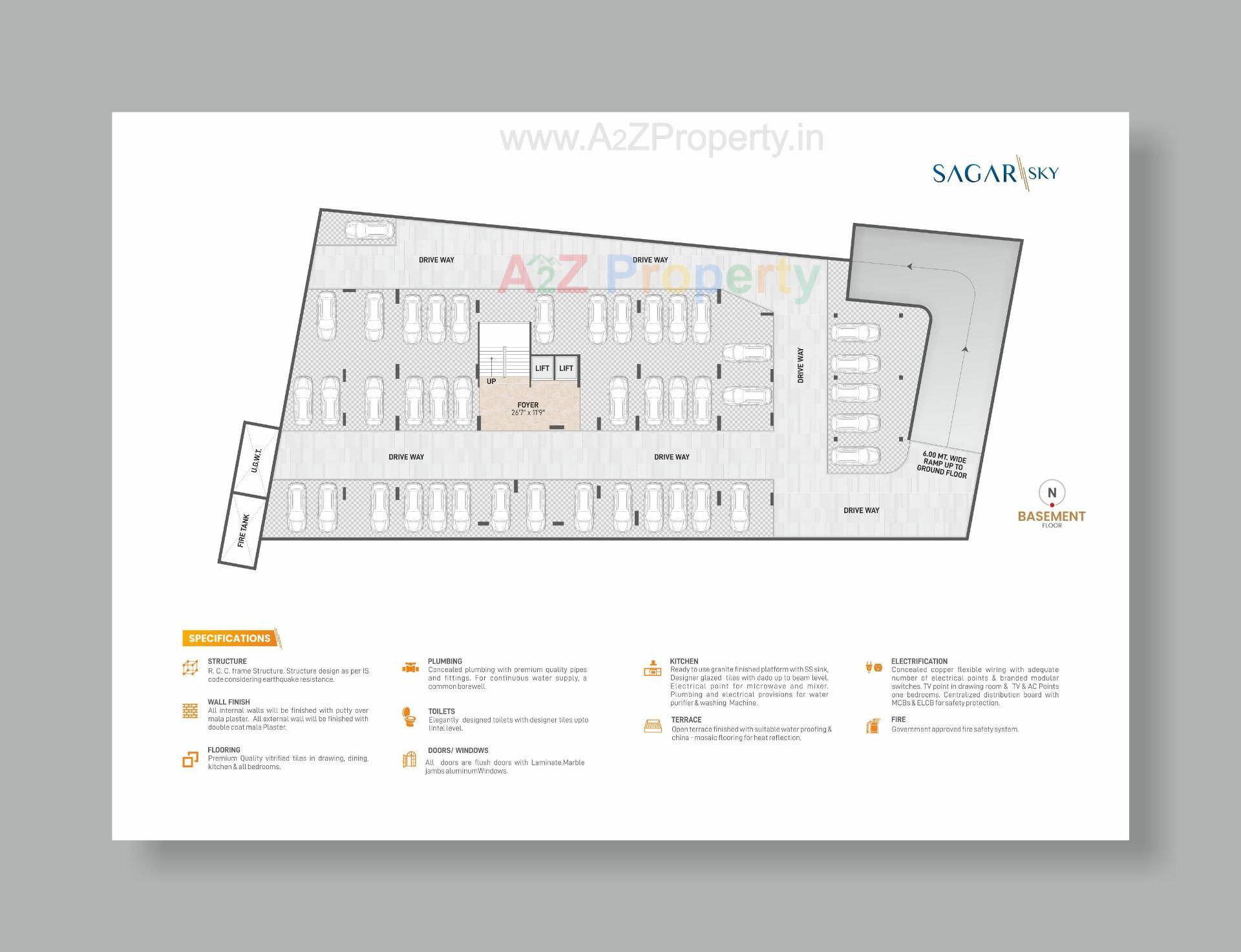 Layout of real estate project Sagar Sky located at Gandhinagar, Gandhinagar, Gujarat