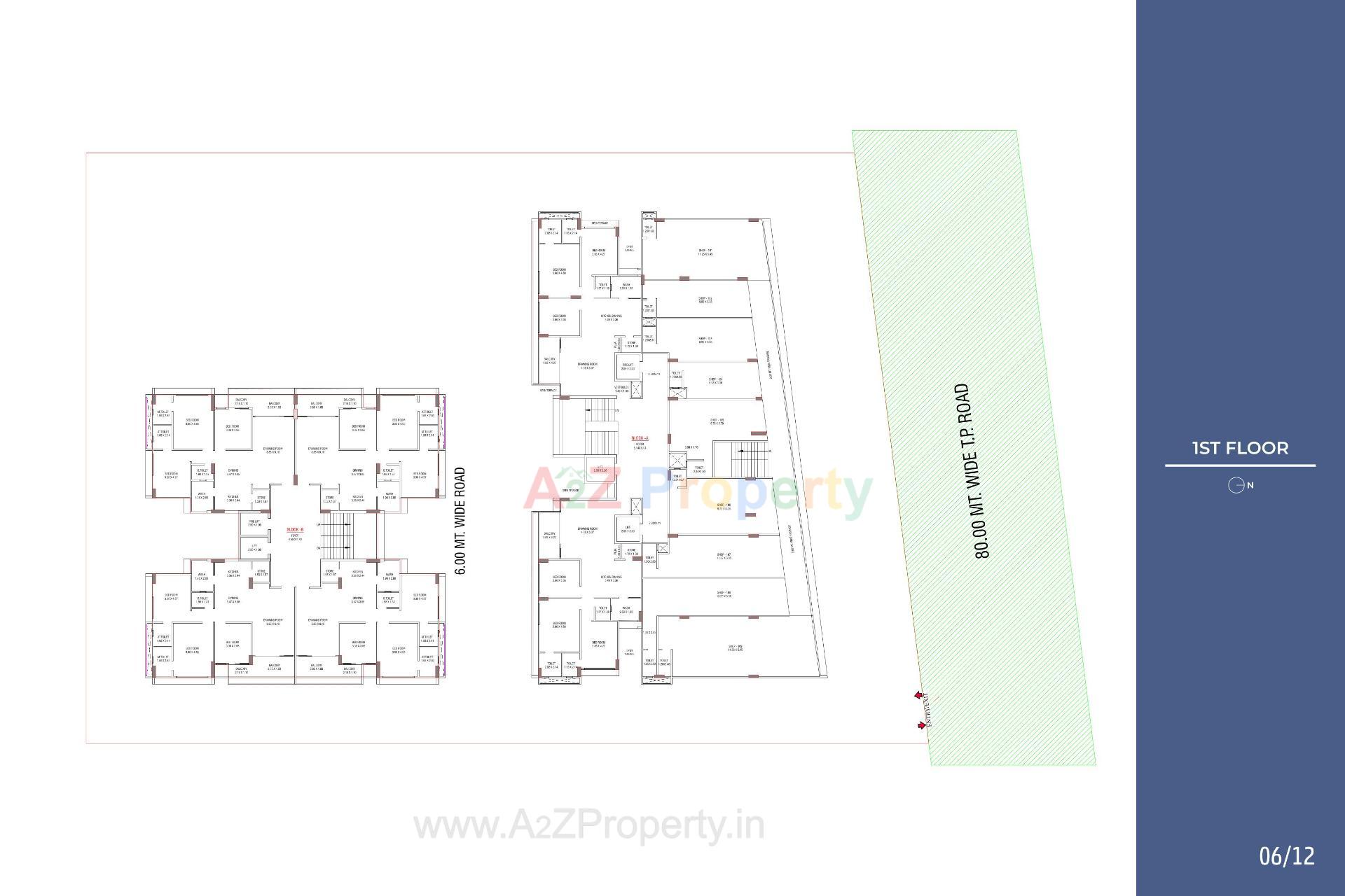 Layout of real estate project Sagar Veronica located at Kudasan, Gandhinagar, Gujarat