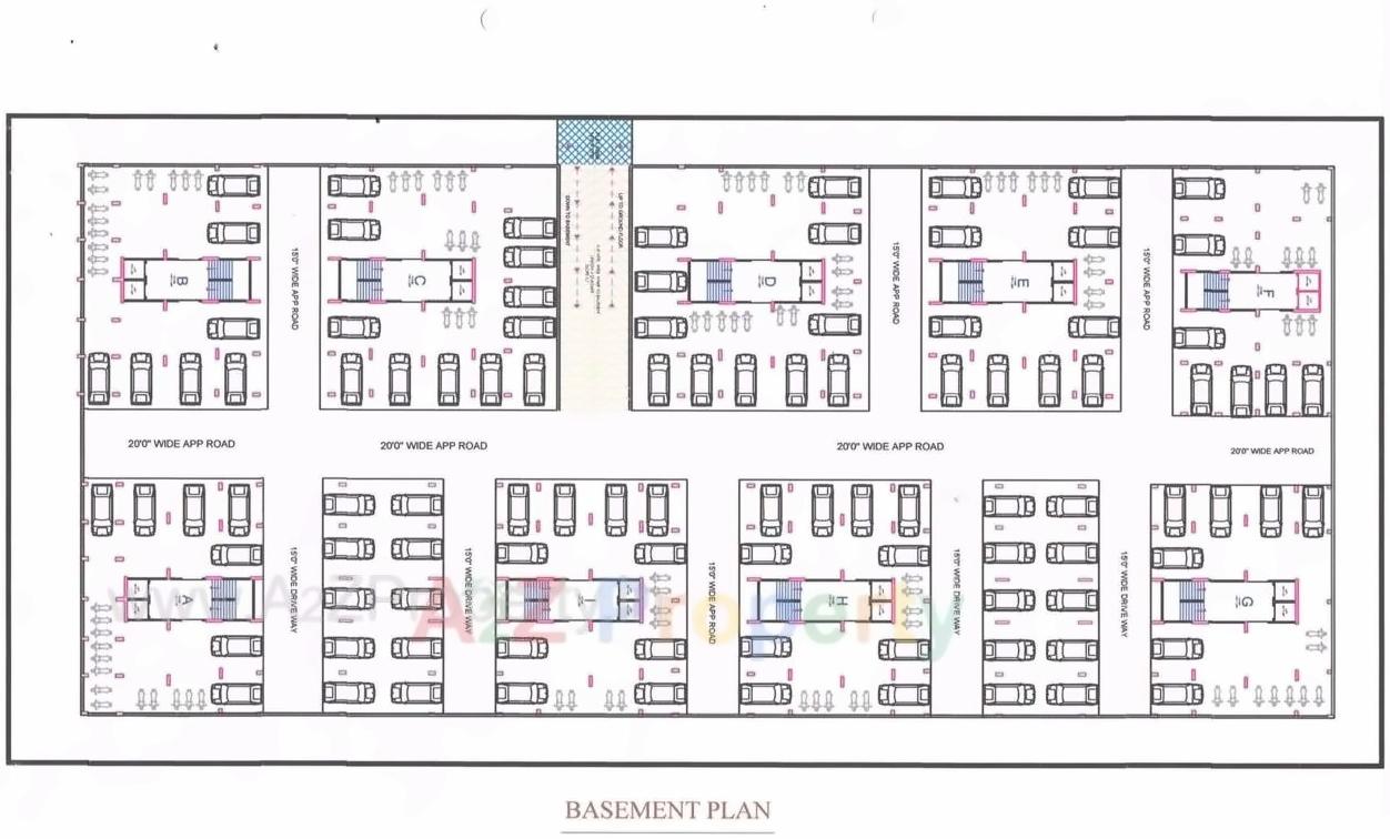 Layout of real estate project Sahajanand Helenium located at Zundal, Gandhinagar, Gujarat