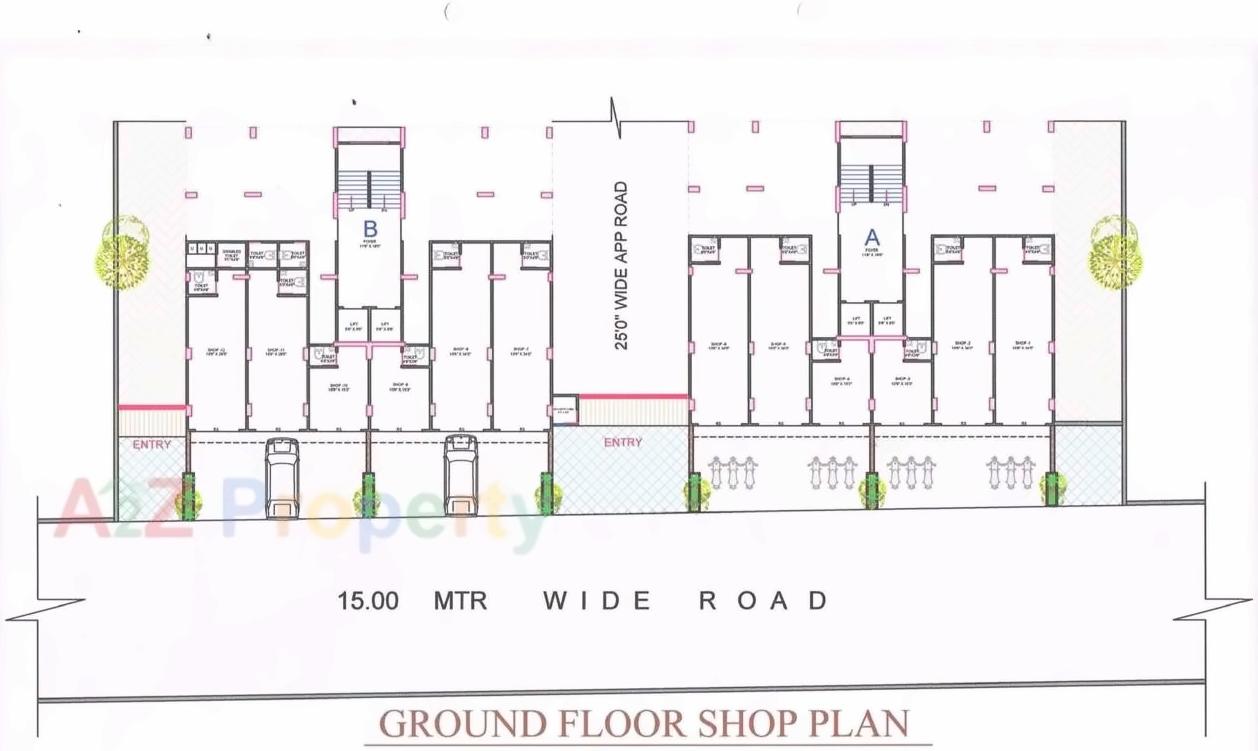 Layout of real estate project Sahajanand Helenium located at Zundal, Gandhinagar, Gujarat