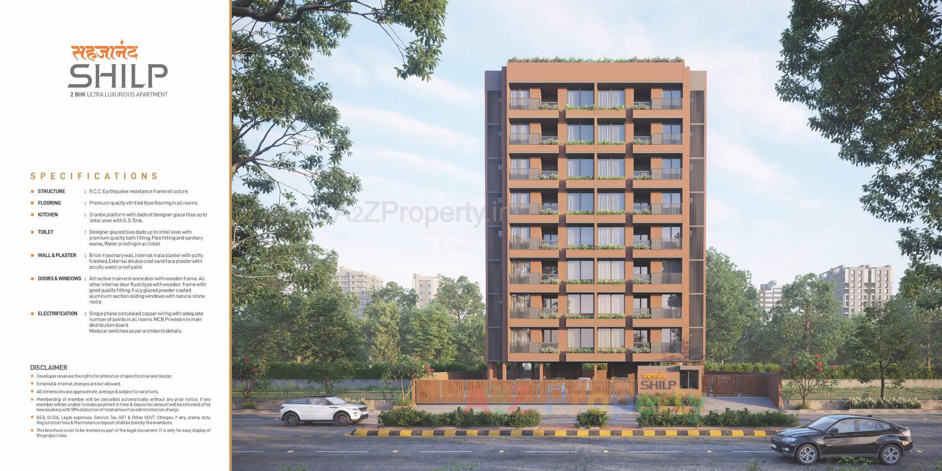 3D Elevation of real estate project Sahajanand Shilp located at Vavol, Gandhinagar, Gujarat